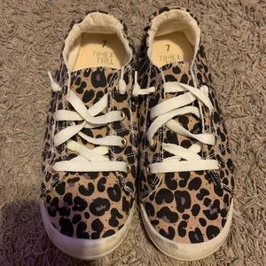 Cheetah Print Slip On Sneakers